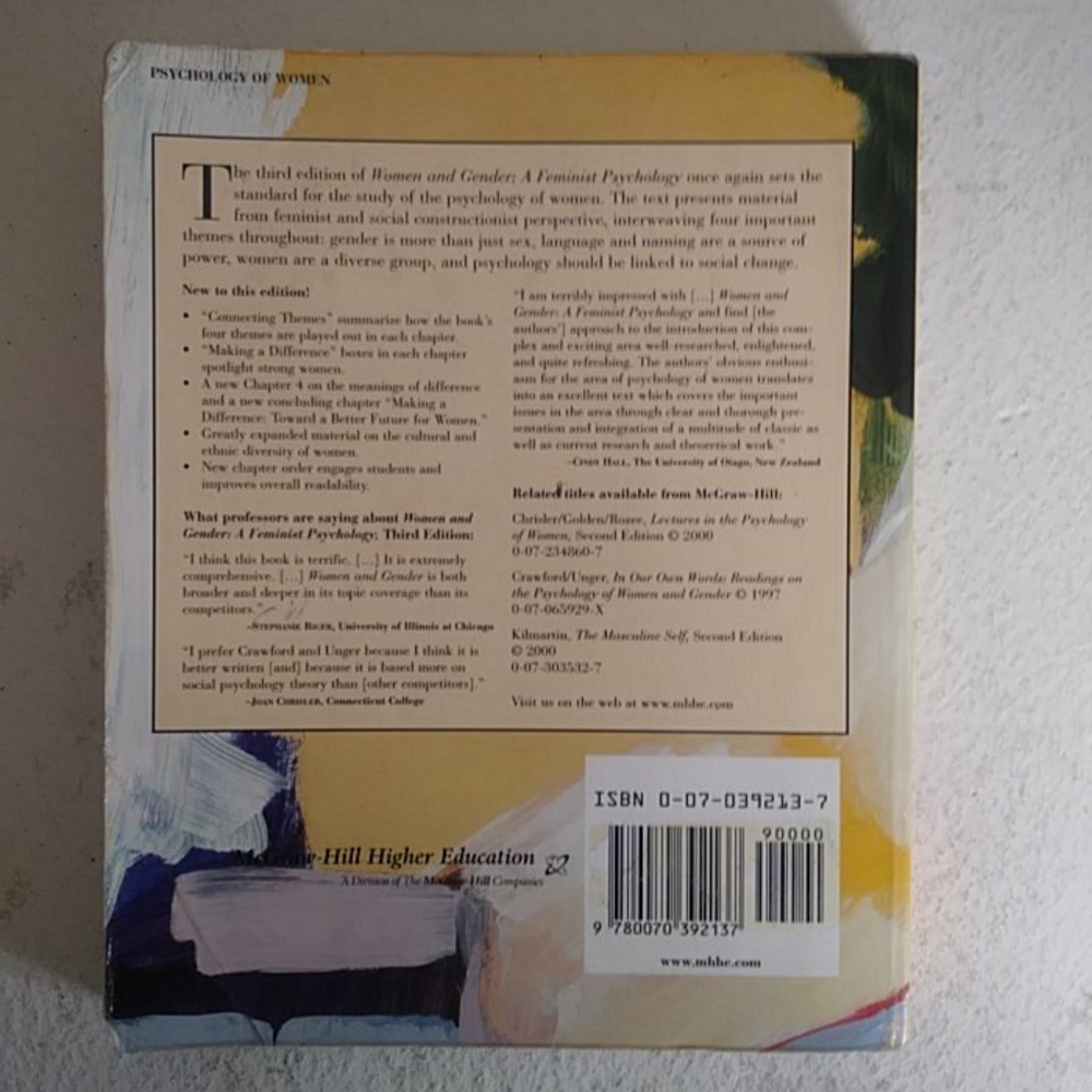 📚 SOLD 📚 Women and Gender 3rd ed Book - Picture 2 of 3